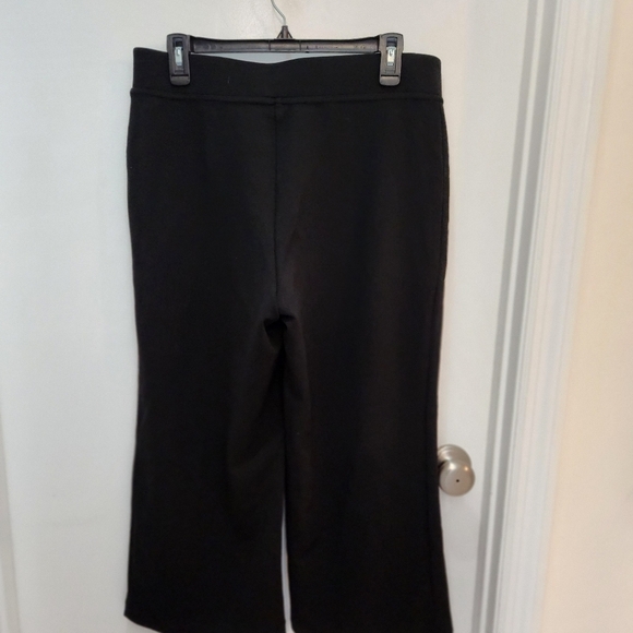 Calvinklein wide leg pointe cropped pants belted sz M logo work wear - Picture 3 of 9